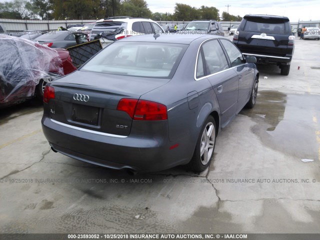 WAUAF78E38A095328 - 2008 AUDI A4 2.0T GRAY photo 4