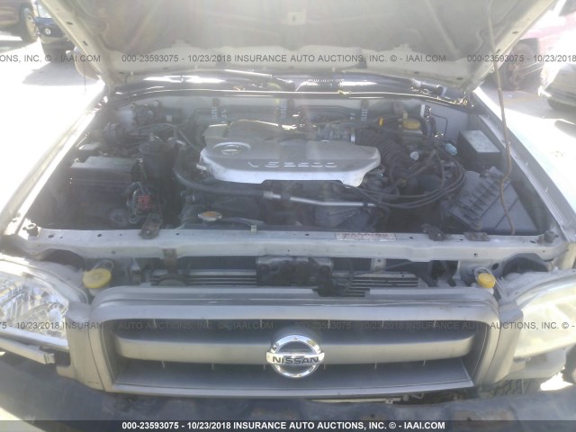 JN8DR09Y92W729571 - 2002 NISSAN PATHFINDER LE/SE SILVER photo 10