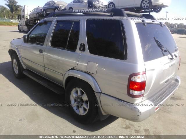 JN8DR09Y92W729571 - 2002 NISSAN PATHFINDER LE/SE SILVER photo 3