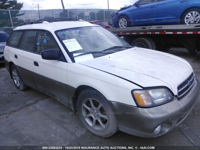 4S3BH665417626148 - 2001 SUBARU LEGACY OUTBACK WHITE photo 1