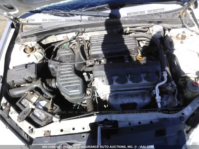 1HGES163X5L008282 - 2005 HONDA CIVIC DX VP SILVER photo 10