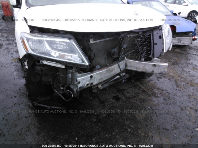 5N1AR2MM9EC687189 - 2014 NISSAN PATHFINDER S/SV/SL/PLATINUM WHITE photo 6