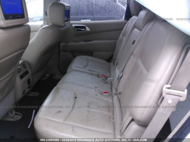 5N1AR2MM9EC687189 - 2014 NISSAN PATHFINDER S/SV/SL/PLATINUM WHITE photo 8