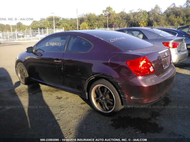 JTKDE177560088136 - 2006 TOYOTA SCION TC 勃艮第红 照片 3