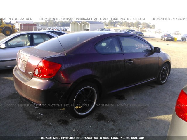 JTKDE177560088136 - 2006 TOYOTA SCION TC 勃艮第红 照片 4