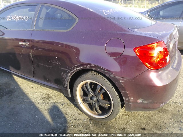 JTKDE177560088136 - 2006 TOYOTA SCION TC 勃艮第红 照片 6