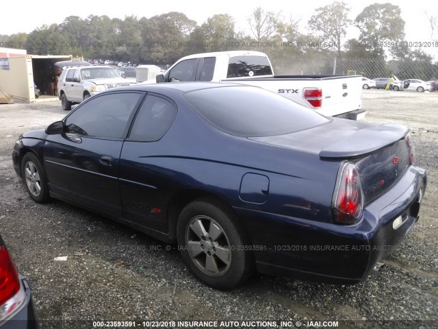 2G1WX15K129126519 - 2002 CHEVROLET MONTE CARLO SS 蓝色 照片 3
