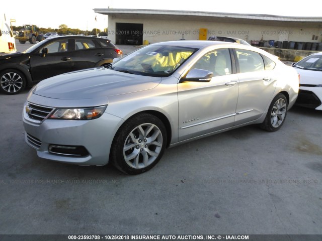 2G1125S35J9141181 - 2018 CHEVROLET IMPALA PREMIER SILVER photo 2