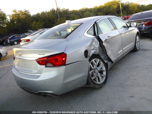 2G1125S35J9141181 - 2018 CHEVROLET IMPALA PREMIER SILVER photo 4