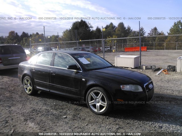 WAUAF78E08A114742 - 2008 AUDI A4 2.0T BLACK photo 1