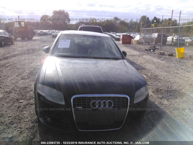 WAUAF78E08A114742 - 2008 AUDI A4 2.0T BLACK photo 6