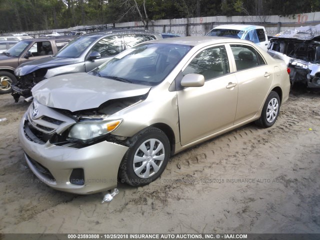 5YFBU4EE2CP023105 - 2012 TOYOTA COROLLA S/LE GOLD photo 2