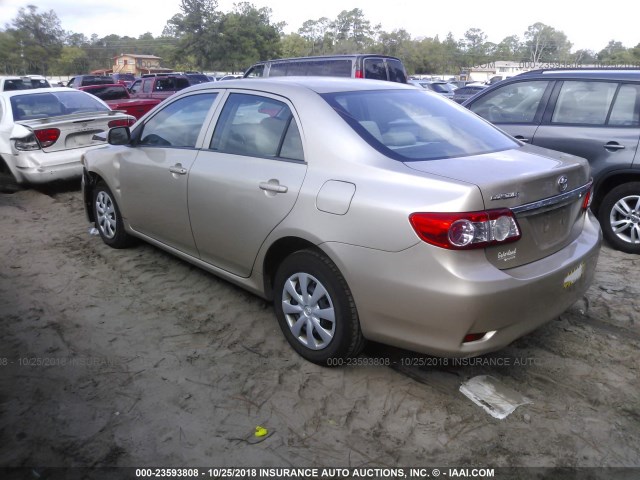 5YFBU4EE2CP023105 - 2012 TOYOTA COROLLA S/LE GOLD photo 3