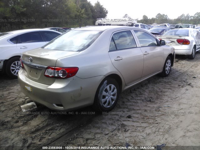 5YFBU4EE2CP023105 - 2012 TOYOTA COROLLA S/LE GOLD photo 4