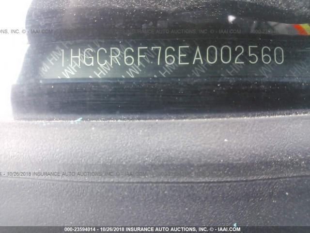 1HGCR6F76EA002560 - 2014 HONDA ACCORD HYBRID/TOURING BLUE photo 9