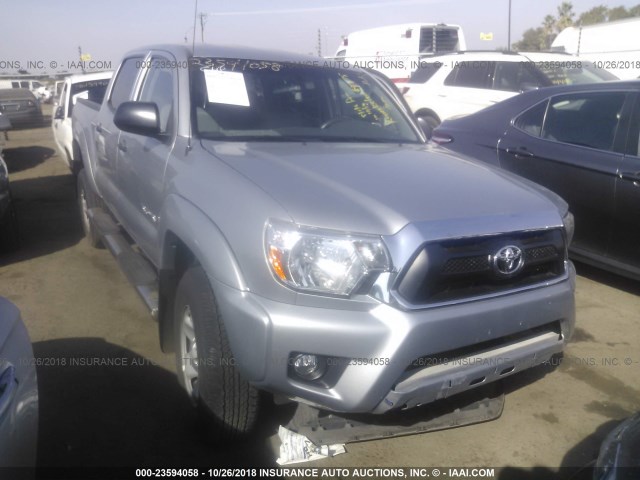 5TFJU4GNXEX056446 - 2014 TOYOTA TACOMA DOUBLE CAB PRERUNNER SILVER photo 1