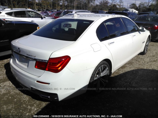 WBAKC8C53CC436136 - 2012 BMW 750 LXI WHITE photo 4