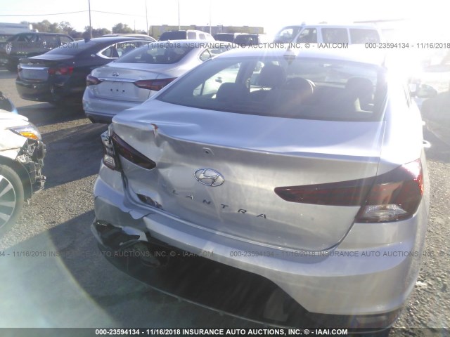 KMHD84LF5KU742029 - 2019 HYUNDAI ELANTRA SEL/VALUE/LIMITED SILVER photo 6