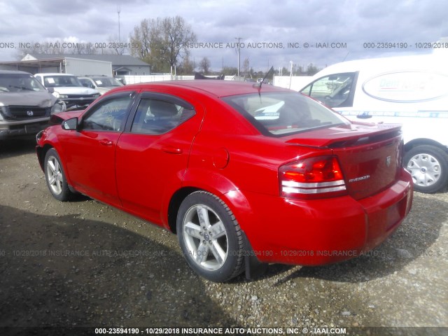 1B3LC56R78N294066 - 2008 DODGE AVENGER SXT RED photo 3