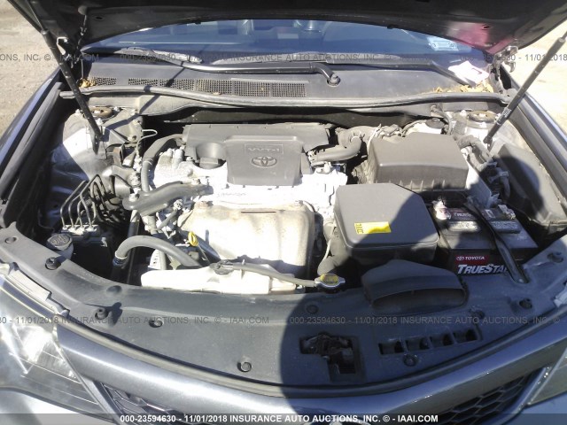 4T1BF1FK4CU100925 - 2012 TOYOTA CAMRY SE/LE/XLE GRAY photo 10