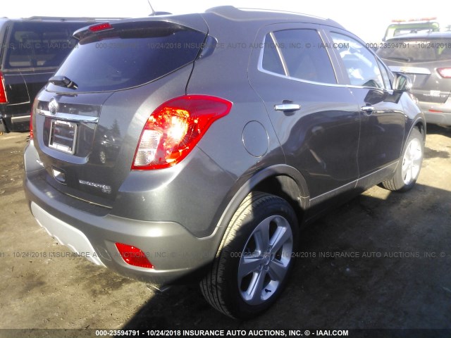 KL4CJFSBXGB650975 - 2016 BUICK ENCORE CONVENIENCE GRAY photo 4