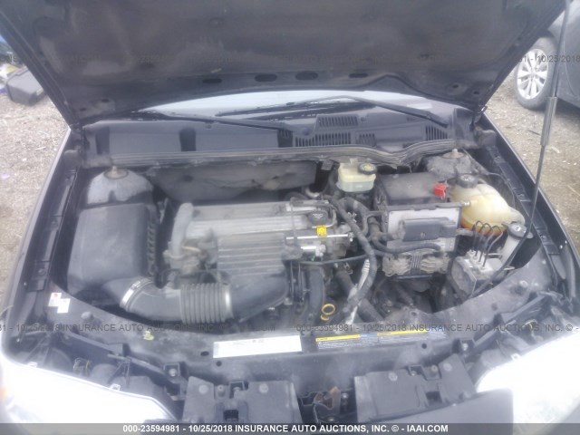 1G8AL52F24Z104687 - 2004 SATURN ION LEVEL 3 BLACK photo 10