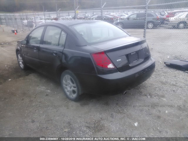 1G8AL52F24Z104687 - 2004 SATURN ION LEVEL 3 BLACK photo 3