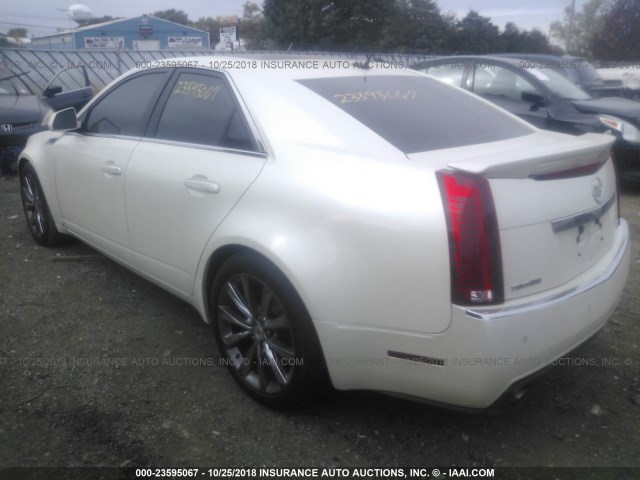 1G6DT57V980188314 - 2008 CADILLAC CTS HI FEATURE V6 WHITE photo 3