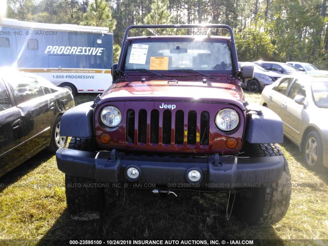 1J4AA2D15AL119771 - 2010 JEEP WRANGLER SPORT 勃艮第红 照片 6