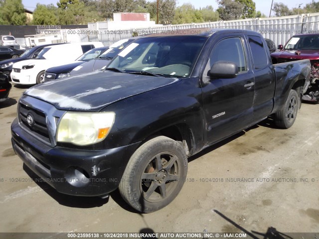 5TETX22N45Z046533 - 2005 TOYOTA TACOMA ACCESS CAB BLACK photo 2