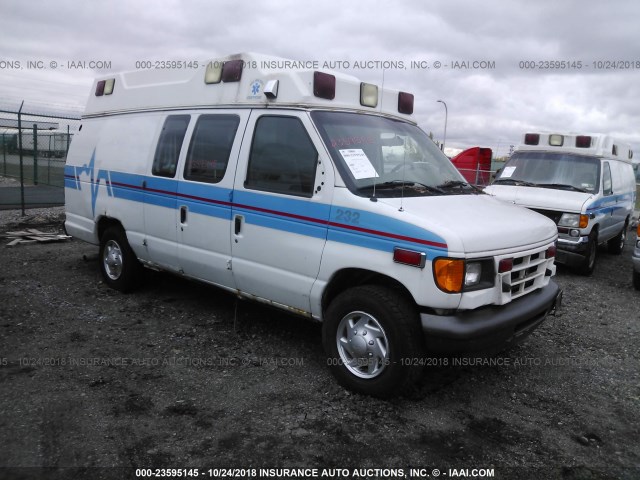 1FDSS34P55HA02634 - 2005 FORD ECONOLINE E350 SUPER DUTY VAN WHITE photo 1