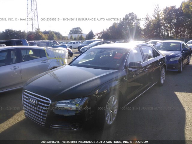 WAURVAFD5BN028078 - 2011 AUDI A8 L QUATTRO BLACK photo 2