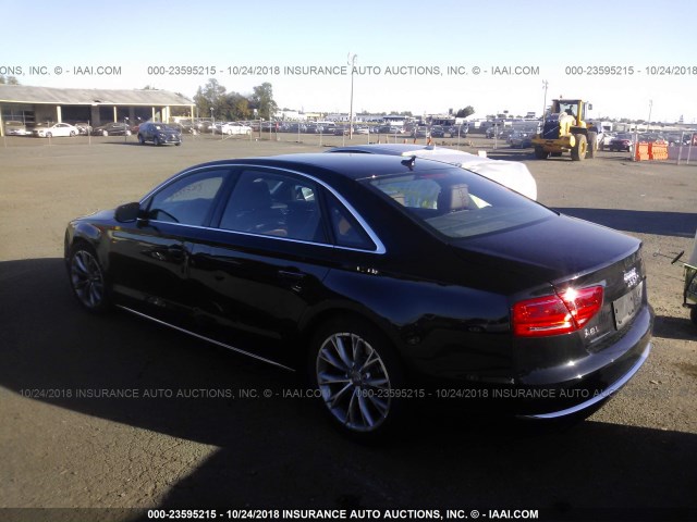 WAURVAFD5BN028078 - 2011 AUDI A8 L QUATTRO BLACK photo 3