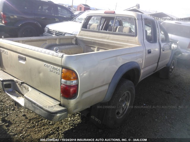 5TEHN72N63Z166694 - 2003 TOYOTA TACOMA DOUBLE CAB 金色 照片 4
