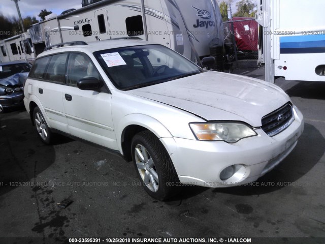 4S4BP61C577321674 - 2007 SUBARU LEGACY OUTBACK 2.5I WHITE photo 1