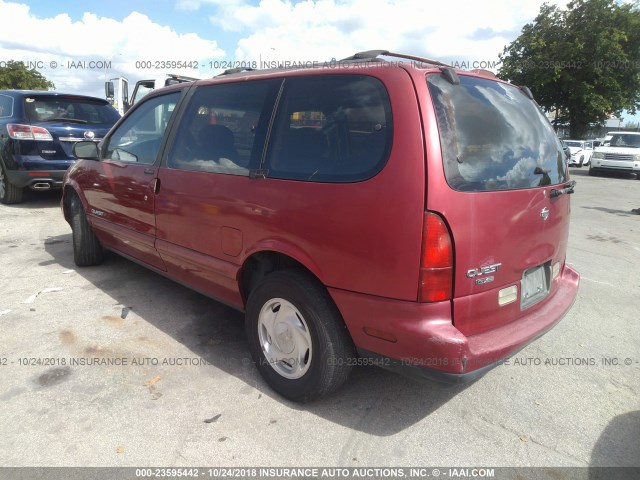 4N2DN11W7SD850647 - 1995 NISSAN QUEST BURGUNDY photo 3