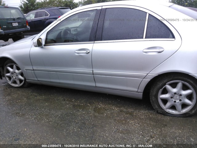 WDBRF81J03F418473 - 2003 MERCEDES-BENZ C 240 4MATIC SILVER photo 6