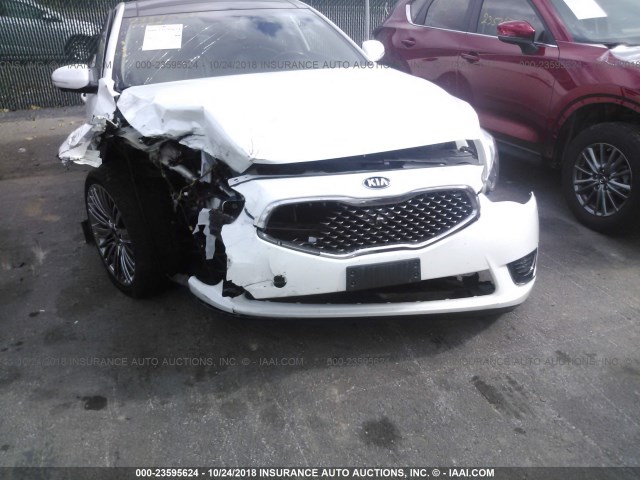 KNALN4D75F5195535 - 2015 KIA CADENZA PREMIUM/LIMITED WHITE photo 6