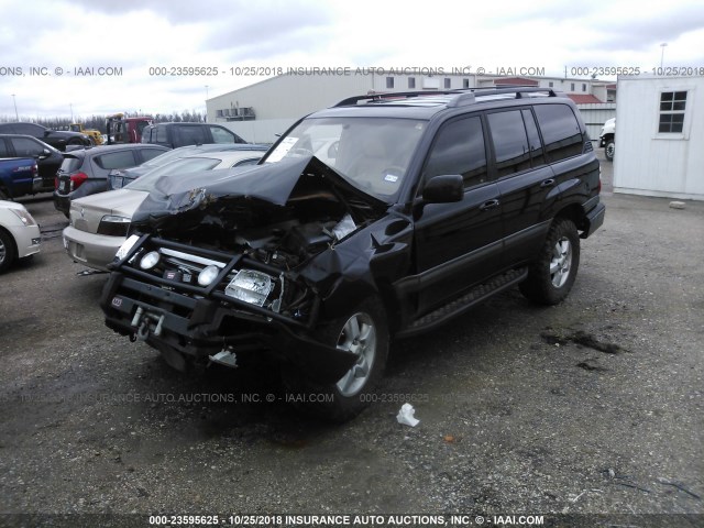 JTEHT05J632047324 - 2003 TOYOTA LAND CRUISER  BLACK photo 2