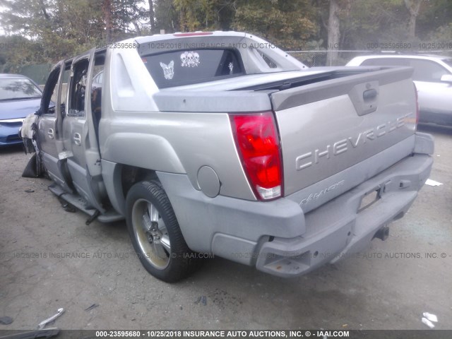 3GNEC13T12G300449 - 2002 CHEVROLET AVALANCHE C1500 TAN photo 3