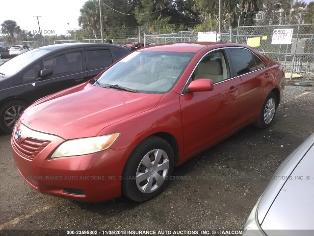 4T1BE46K47U124989 - 2007 TOYOTA CAMRY NEW GENERAT CE/LE/XLE/SE RED photo 2