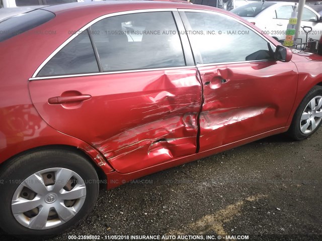 4T1BE46K47U124989 - 2007 TOYOTA CAMRY NEW GENERAT CE/LE/XLE/SE RED photo 6