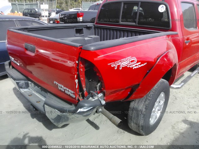 3TMJU62N15M007905 - 2005 TOYOTA TACOMA DOUBLE CAB PRERUNNER RED photo 6