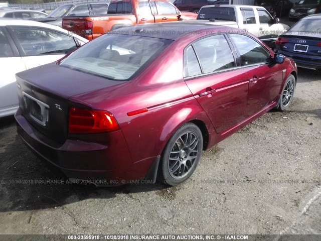 19UUA66295A022124 - 2005 ACURA TL MAROON photo 4