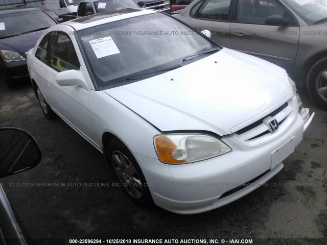 1HGEM21911L121124 - 2001 HONDA CIVIC SI/EX WHITE photo 1