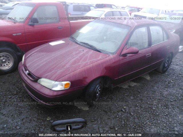 1NXBR18E1XZ228804 - 1999 TOYOTA COROLLA VE/CE/LE 勃艮第红 照片 2