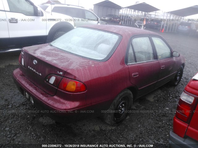 1NXBR18E1XZ228804 - 1999 TOYOTA COROLLA VE/CE/LE 勃艮第红 照片 4