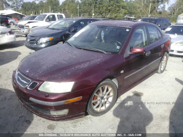 YS3FD49Y241021181 - 2004 SAAB 9-3 ARC BURGUNDY photo 2