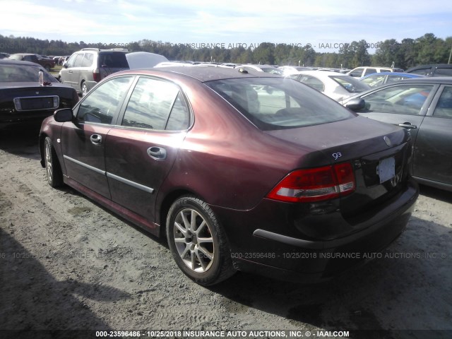 YS3FD49Y241021181 - 2004 SAAB 9-3 ARC BURGUNDY photo 3