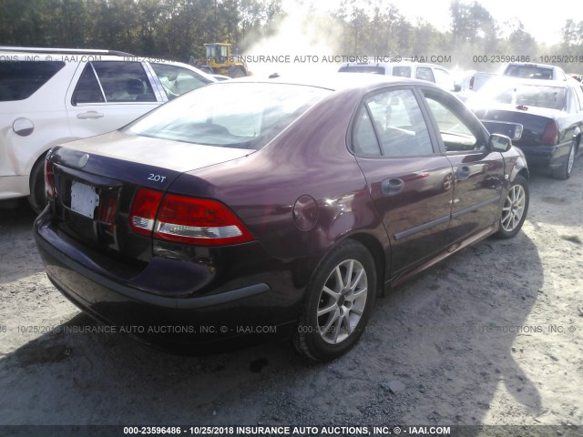 YS3FD49Y241021181 - 2004 SAAB 9-3 ARC BURGUNDY photo 4